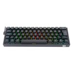 Teclado Mecânico sem Fio Gamer Redragon Fizz Pro RGB Switch Marrom Preto - K616-RGB-B (PT-BROWN)