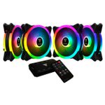 Kit 4x Cooler Gamdias Aeolus M2 1204R RGB 120mm - AEOLUS M2-1204R