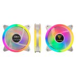 Kit 4x Cooler Gamdias Aeolus M2 1204R RGB 120mm Branco - AEOLUS M2-1204R WH