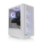 Gabinete Gamer Thermaltake S200 TG Branco c/ 4x FAN ARGB + Fonte 650W 80+ Bronze - CA-3X2-65M6WZ-00