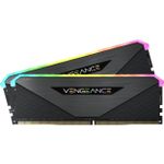 Memória Corsair Vengeance RGB RT 16GB (2x8GB) DDR4 3200MHz Preto - CMN16GX4M2Z3200C18
