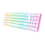 Teclado Mecanico Redragon Gamer Ashe Pro Branco- RGB - Switch Marrom - K626P-KBS-W (PT-BROWN) 