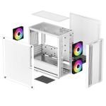Gabinete Deepcool CC360 - Branco - ARGB - R-CC360-WHAPM3-G-1