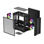 Gabinete Deepcool CC360 Preto - ARGB - R-CC360-BKAPM3-G-1