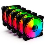 Kit 5x Cooler One Power Radiant X5 120mm RGB Preto - FN-702