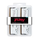 Kit de Memória Kingston Fury Beast 32GB (2x16GB) 6000MHz - CL40 - Branco - RGB - KF560C40BWAK2-32