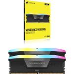 Memória Corsair Vengeance 64GB (2x32GB) DDR5 6000MTs CL40 RGB Preta - CMH64GX5M2B6000C40