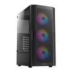 Gabinete Gamer Antec AX20 c/ 3 Fans (RGB Fixo) - Mid Tower - Preto - AX20