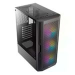 Gabinete Gamer Antec AX20 c/ 3 Fans (RGB Fixo) - Mid Tower - Preto - AX20