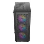 Gabinete Gamer Antec AX20 c/ 3 Fans (RGB Fixo) - Mid Tower - Preto - AX20