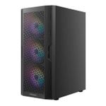 Gabinete Gamer Antec AX20 c/ 3 Fans (RGB Fixo) - Mid Tower - Preto - AX20