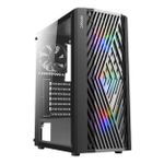 Gabinete Gamer Antec NX291 Mid Tower c/ 3 FANs (RGB Fixo) Preto