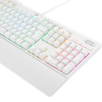 Teclado Óptico Gamer Redragon Brahma PRO Branco RGB Switch Vermelho ABNT2 - K586W-RGB-PRO (PT-RED)