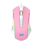Mouse Gamer Redragon Ranger 12400 DPI Rosa com Branco - M910PW-RGB