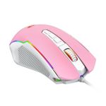 Mouse Gamer Redragon Ranger 12400 DPI Rosa com Branco - M910PW-RGB