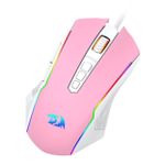 Mouse Gamer Redragon Ranger 12400 DPI Rosa com Branco - M910PW-RGB