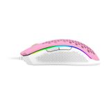 Mouse Gamer Redragon Storm RGB 12400 DPI Rosa - M808PW-RGB