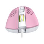 Mouse Gamer Redragon Storm RGB 12400 DPI Rosa - M808PW-RGB