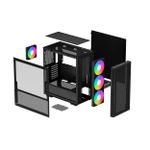 Gabinete Gamer Deepcool CH560 Preto c/ 4 Fans ARGB - R-CH560-BKAPE4-G-1