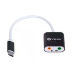 Adaptador Fone de Ouvido P2 3.5mm Duas Vias para Usb Tipo c Fone + Microfone Vinik - ADFMUSBTC