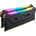 Memória Corsair Vengeance RGB PRO 16GB (2x8GB) DDR4 3200MHz Preto - CMW16GX4M2C3200C16