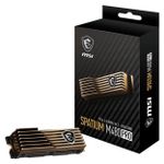SSD MSI SPATIUM M480 Pro HS 1TB NVMe M.2 2280 PCIe 4.0 Leitura 7400MB/s Gravação 6000MB/s - S78-440L1J0-P83