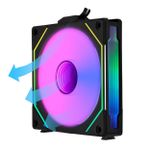 Cooler Lian Li Uni Fan SL120 Infinity RGB 120mm Reverse Blade 2100RPM Preto - UF-RSLIN120-1B BLACK