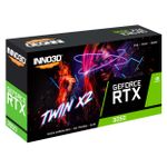 Placa de Vídeo INNO3D NVIDIA GeForce RTX 3050 Twin X2 8GB GDDR6 - N30502-08D6-1711VA41