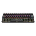 Teclado Mecanico Gamer Redragon Fizz Rainbow Preto Switch Marrom - K617-R-B (PT-BROWN)