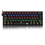 Teclado Mecanico Gamer Redragon Fizz Rainbow Preto Switch Marrom - K617-R-B (PT-BROWN)