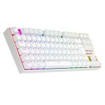 Teclado Magnético Gamer Redragon Kumara Pro RGB Branco Switch Vermelho ABNT2 - K552W-RGB-PRO (PT-RED)