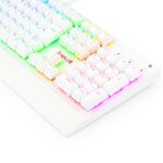 Teclado Mecanico Gamer Redragon Kala Lunar White RGB Switch Vermelho ABNT2 - K557W-RGB (PT-RED)