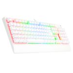 Teclado Mecanico Gamer Redragon Kala Lunar White RGB Switch Vermelho ABNT2 - K557W-RGB (PT-RED)