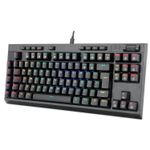 Teclado Optico Gamer Redragon Broadsword Pro RGB Preto Switch Vermelho ABNT2 - K588RGB-PRO (PT-RED)