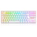 Teclado Mecanico Gamer Sem Fio Redragon Kumara Pro RGB Branco Wireless Bluetooth Switch Azul - K552RGB-BRS-W (PT BLUE)