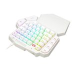 Teclado Mecânico Gamer Redragon Ditix Branco RGB Switch Azul - K601W-RGB