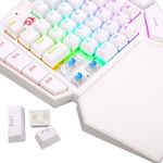 Teclado Mecânico Gamer Redragon Ditix Branco RGB Switch Azul - K601W-RGB