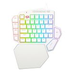 Teclado Mecânico Gamer Redragon Ditix Branco RGB Switch Azul - K601W-RGB