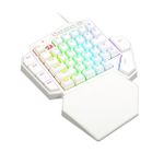 Teclado Mecânico Gamer Redragon Ditix Branco RGB Switch Azul - K601W-RGB