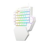 Teclado Mecânico Gamer Redragon Ditix Branco RGB Switch Azul - K601W-RGB
