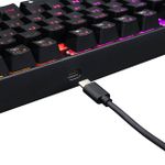 Teclado Mecânico Gamer Sem Fio Redragon Kumara Pro RGB Preto Wireless Bluetooth Switch Vermelho - K552RGB-BRS-B (PT RED)