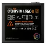 Fonte Gamdias Cyclops 650W RGB 80+ Bronze - M1-650B RGB