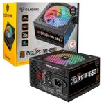 Fonte Gamdias Cyclops 650W RGB 80+ Bronze - M1-650B RGB