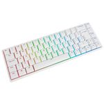 Teclado Mecânico Gamer Sem Fio Akko 3068B Branco Switch Akko Orange ABNT2