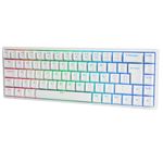 Teclado Mecânico Gamer Sem Fio Akko 3068B Branco Switch Akko Orange ABNT2