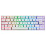 Teclado Mecânico Gamer Sem Fio Akko 3068B Branco Switch Akko Orange ABNT2