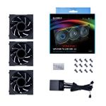 Kit 3x Cooler Lian Li Uni Fan Tl LCD 120mm Reverse Blade RGB 1900RPM Preto - 12RTLLCD3B