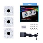 Kit 3x Cooler Lian Li Uni Fan TL LCD 120mm Reverse Blade RGB 1900RPM Branco - 12RTLLCD3W