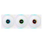 Kit 3x Cooler Lian Li Uni Fan TL LCD 120mm Reverse Blade RGB 1900RPM Branco - 12RTLLCD3W
