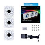 Kit 3x Cooler Lian Li Uni Fan TL LCD 120mm RGB 1900RPM Branco - 12TLLCD3W